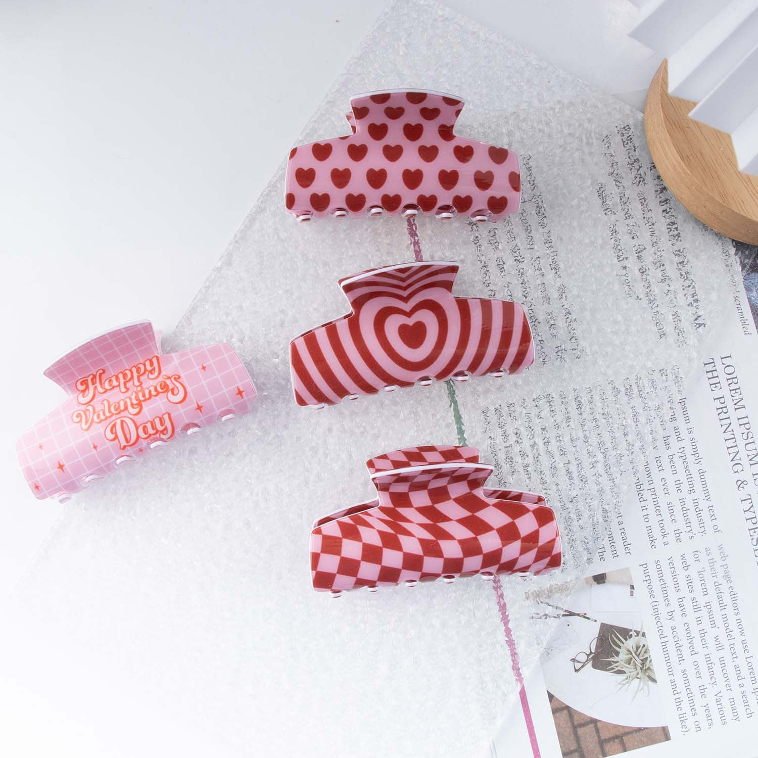 Wholesale Valentine's Day Series PVC Hair Clips